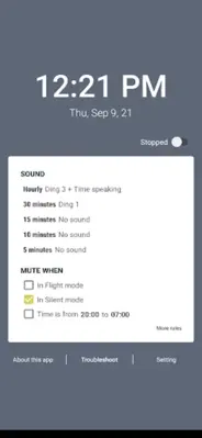 Hourly chime & Speaking clock android App screenshot 0