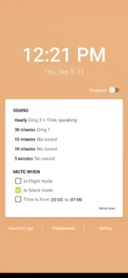 Hourly chime & Speaking clock android App screenshot 1