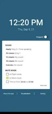 Hourly chime & Speaking clock android App screenshot 2