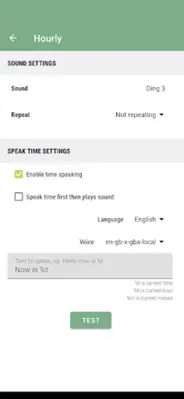 Hourly chime & Speaking clock android App screenshot 6